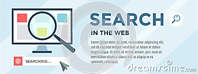 Search Information. Vector objects for infographic Vector Illustration