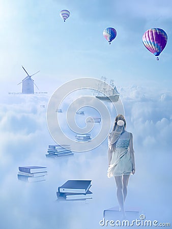 In search for knowledge concept. Stock Photo