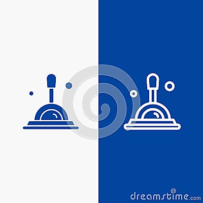 Search, Magnifying Glass, Deep Search Line and Glyph Solid icon Blue banner Line and Glyph Solid icon Blue banner Vector Illustration