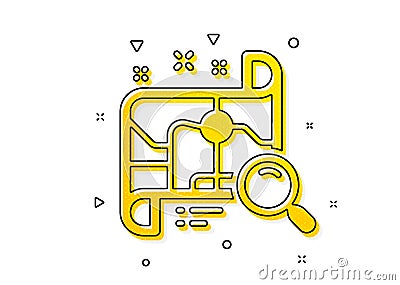 Search map icon. Find location address sign. Vector Vector Illustration