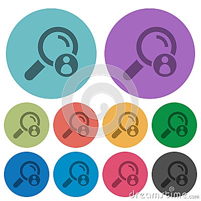 Search member color darker flat icons Stock Photo