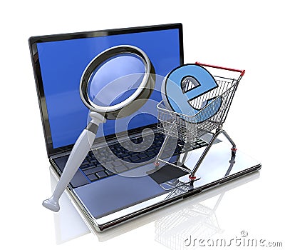 Search online goods Stock Photo