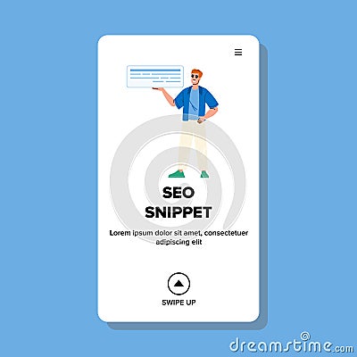 search seo snippet vector Cartoon Illustration