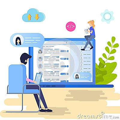 Search Social Personal Profile Vector Illustration Stock Photo