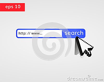 Search in web vector illustration. Vector Illustration