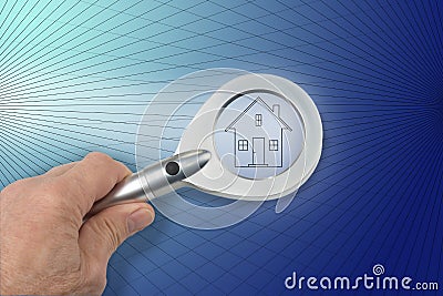 Searching for a house. Buy your own housing Stock Photo