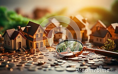 Searching for house, lodging, and property, Generative Ai Stock Photo
