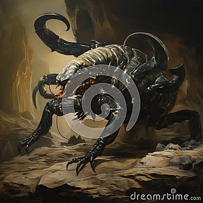 Illustration of scorpion monster Stock Photo