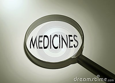 Searching medicines Stock Photo