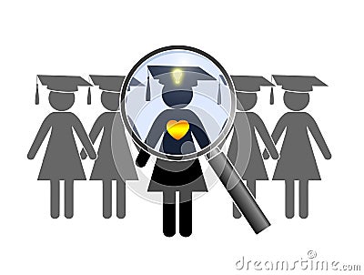 Searching for perfect Graduate Stock Photo