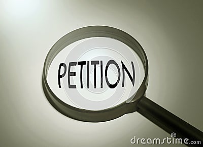 Searching petition Stock Photo