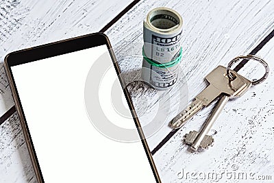 Mobile real estate application concept Stock Photo