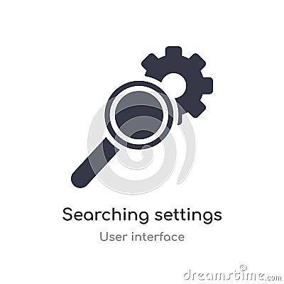 searching settings interface outline icon. isolated line vector illustration from user interface collection. editable thin stroke Vector Illustration