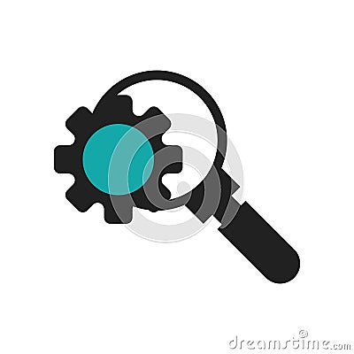 Searching settings interface symbol icon vector sign and symbol isolated on white background, Searching settings interface symbol Vector Illustration