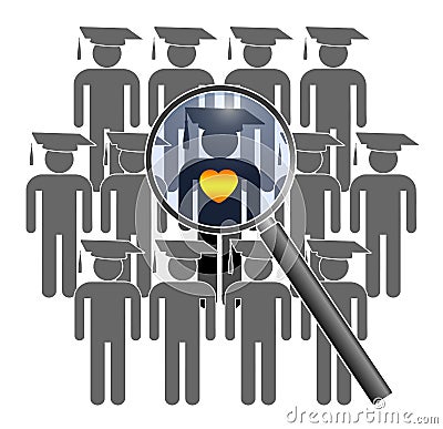 Searching for Student with Social Skills Stock Photo
