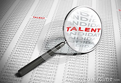 Searching for Talents - Recruitment Concept Stock Photo