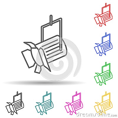 searchlight ceiling multi color style icon. Simple thin line, outline vector of spotlight icons for ui and ux, website or mobile Stock Photo