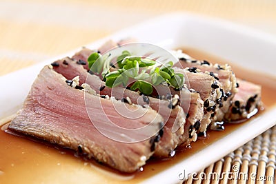 Seared Tuna Stock Photo