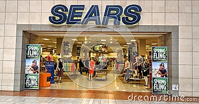 Sears Mall Entrance Editorial Stock Photo