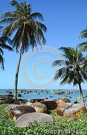 Seascape of Cam Ranh town, Khanh Hoa, Vietnam Stock Photo