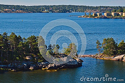 Islets of Stockholm Archipelago in Baltic Sea, Sweden Stock Photo