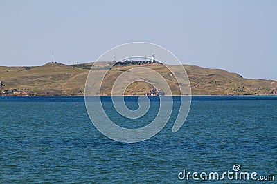 Seascape. Lighthouse Stock Photo