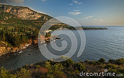 Seascape in Mani, Greece Stock Photo