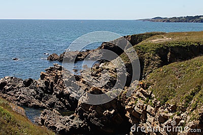 Seascape near Le Pouldu, Brittany, France Stock Photo