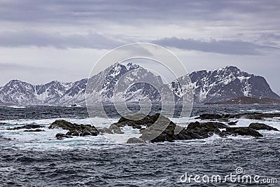 Seascape near Nyksund at Vesteralen Island in Norway Stock Photo