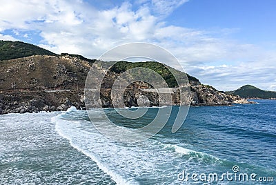 Seascape in Nha Trang, southern Vietnam Stock Photo