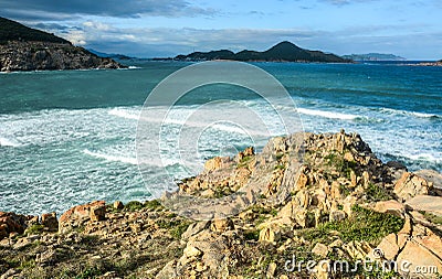 Seascape of Nha Trang, Vietnam Stock Photo