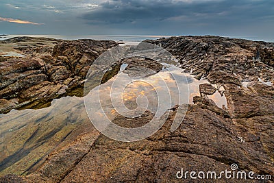 Seascape at sunset in Khao lak, Phang Nga, Thailand Stock Photo