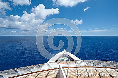 Seascape view from ship open deck Stock Photo