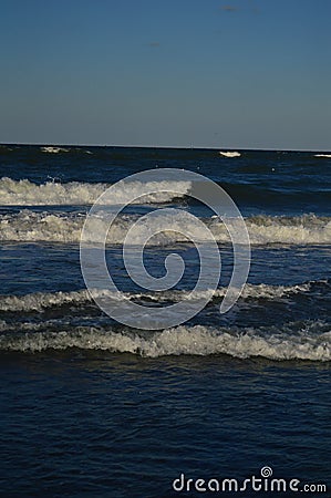 Seascape wave of the sea on the sandy beach Stock Photo