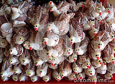 SeaShells bird craft Stock Photo