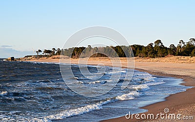 Seashore in Liepaja, Latvia on spring time. Stock Photo