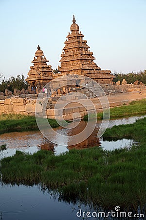 Seashore temple in mamallapuram,Chennai,Tamilnadu Editorial Stock Photo