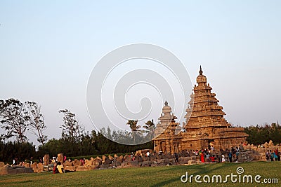 Seashore temple in mamallapuram,Chennai,Tamilnadu Editorial Stock Photo