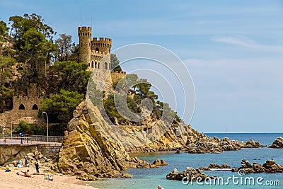 Seaside landscape of Catalonia, vivid color view Editorial Stock Photo