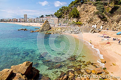 Seaside landscape of Catalonia, vivid color view Editorial Stock Photo