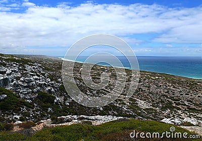 Seaside of N.P. Nullarbor. Stock Photo