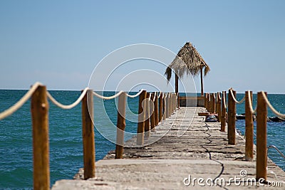 Seaside pier Stock Photo