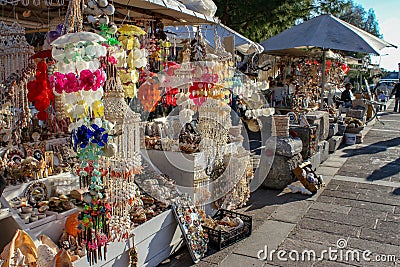 Seaside souvenir shops Editorial Stock Photo