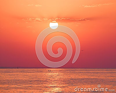 Seaside sunrise scenery Stock Photo