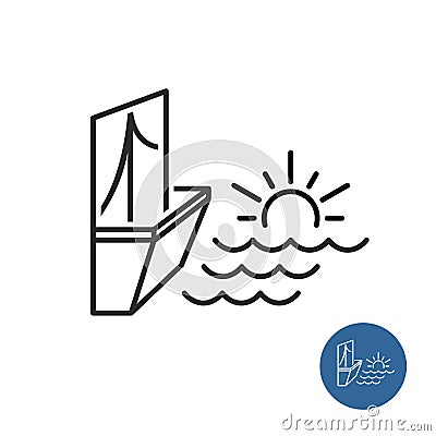 Seaside view icon Vector Illustration