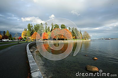 Seaside Walk Stanley Park Stock Photo