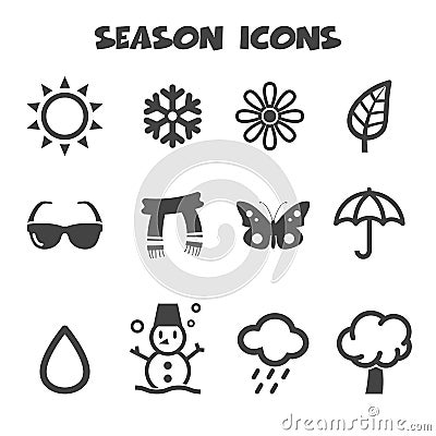 Season icons Vector Illustration