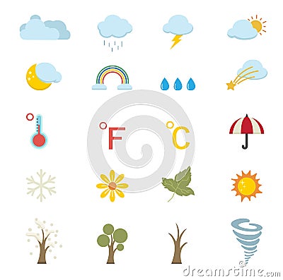 Season icons set Vector Illustration