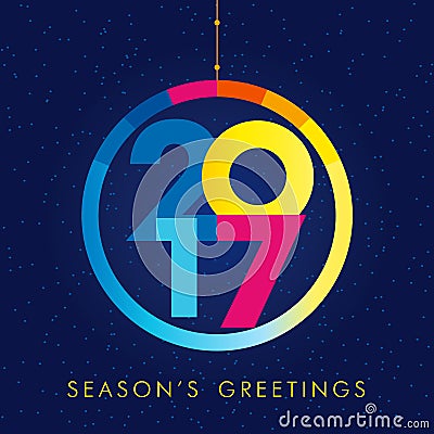 2017 season's greetings Vector Illustration