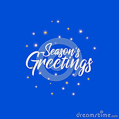 Origami lettering of Season s Greetings Vector Illustration